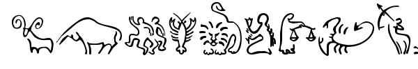 SL Zodiac Icons font preview